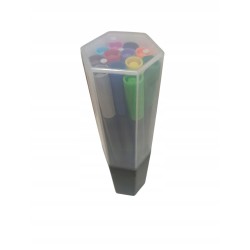 UNITED OFFICE Cienkopisy markery kolorowe punktowe 12 szt W TUBCE