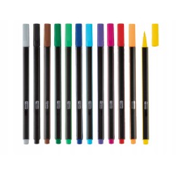 UNITED OFFICE Cienkopisy markery kolorowe punktowe 12 szt W TUBCE