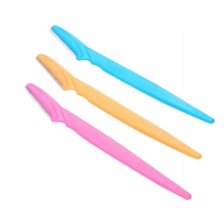 NOŻYK TRYMER do BRWI 3 SZT BEZPIECZNY KSZTAŁTOWANIE PRZYCINANIE STYLIZACJA