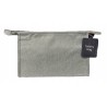 Duża Praktyczna Materiałowa Kosmetyczka Na suwak Szara 32 x 20 cm
