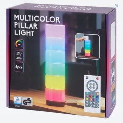 LAMPKA WIELOKOLORWA LED SŁUPEK ŚWIETLNY EFEKTY PILOT