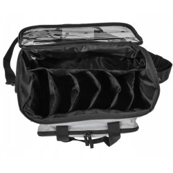 TORBA na akcesoria krawieckie torba dziewiarska 39 x 27 x 29 cm Szara